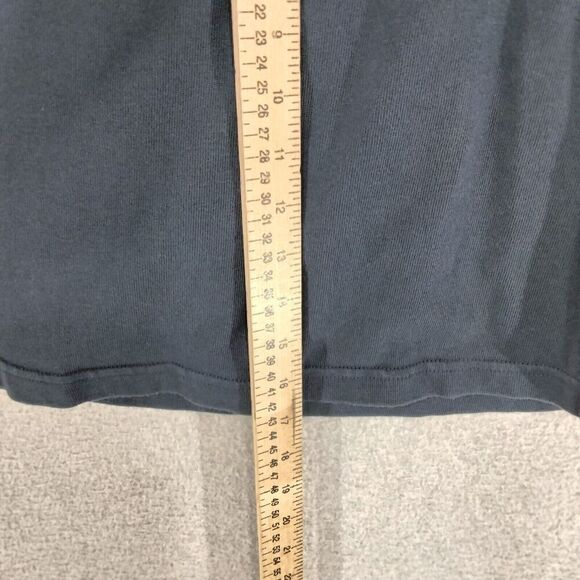 Lands End Tennis Skirt Women Size 12 Navy Blue Pull On Button Detail Solid Skort - Picture 4 of 9